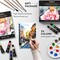 60PCS Watercolor Paint Kit, Professional Painting Supplies Set 24 Tube Water Color Paints, 8 Synthetic Squirrel Brushes, 25 Paper Pad, Palette, Color Wheel for Artists, Beginners, Kids, Adults